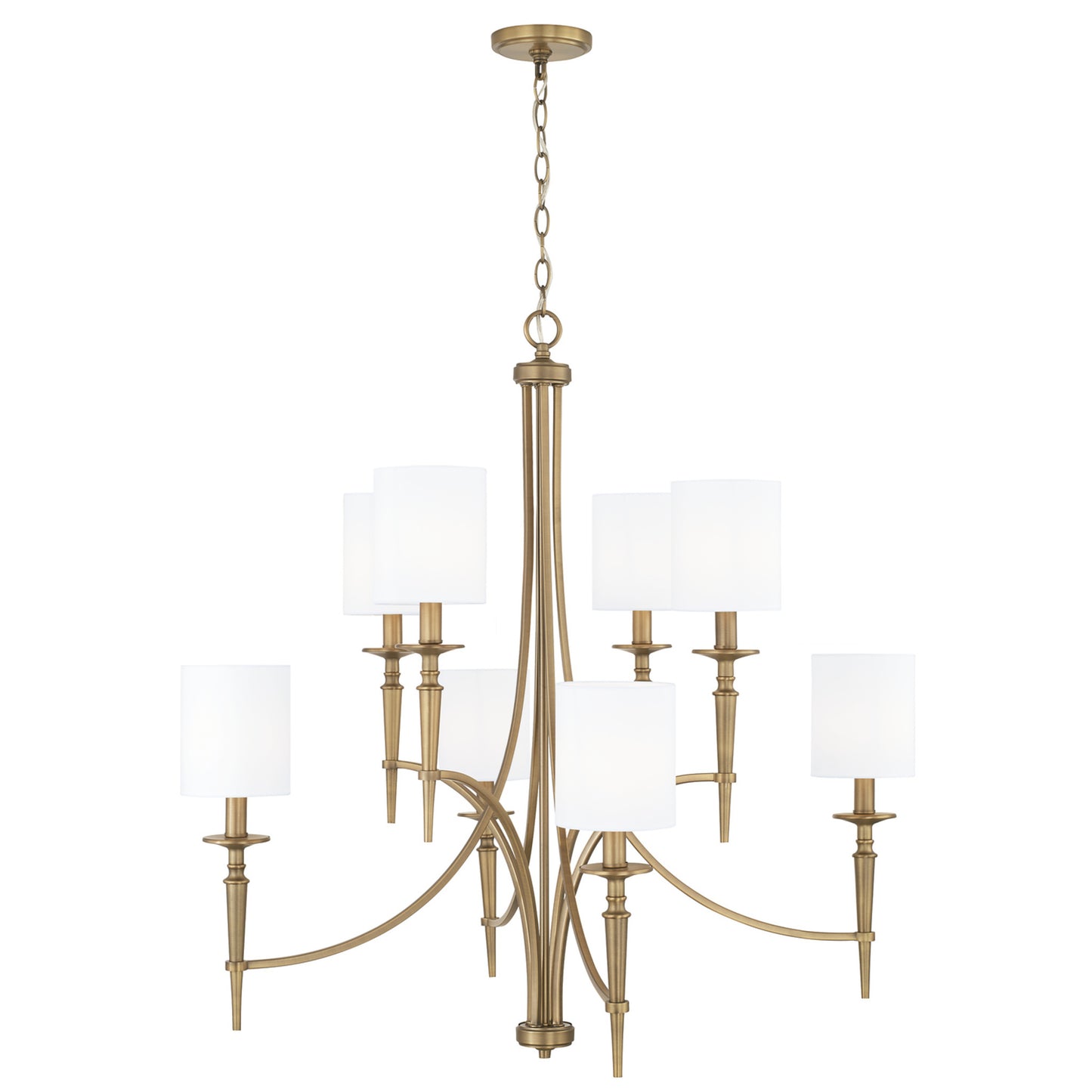 Capital Abbie 8-Light Chandelier in Aged Brass