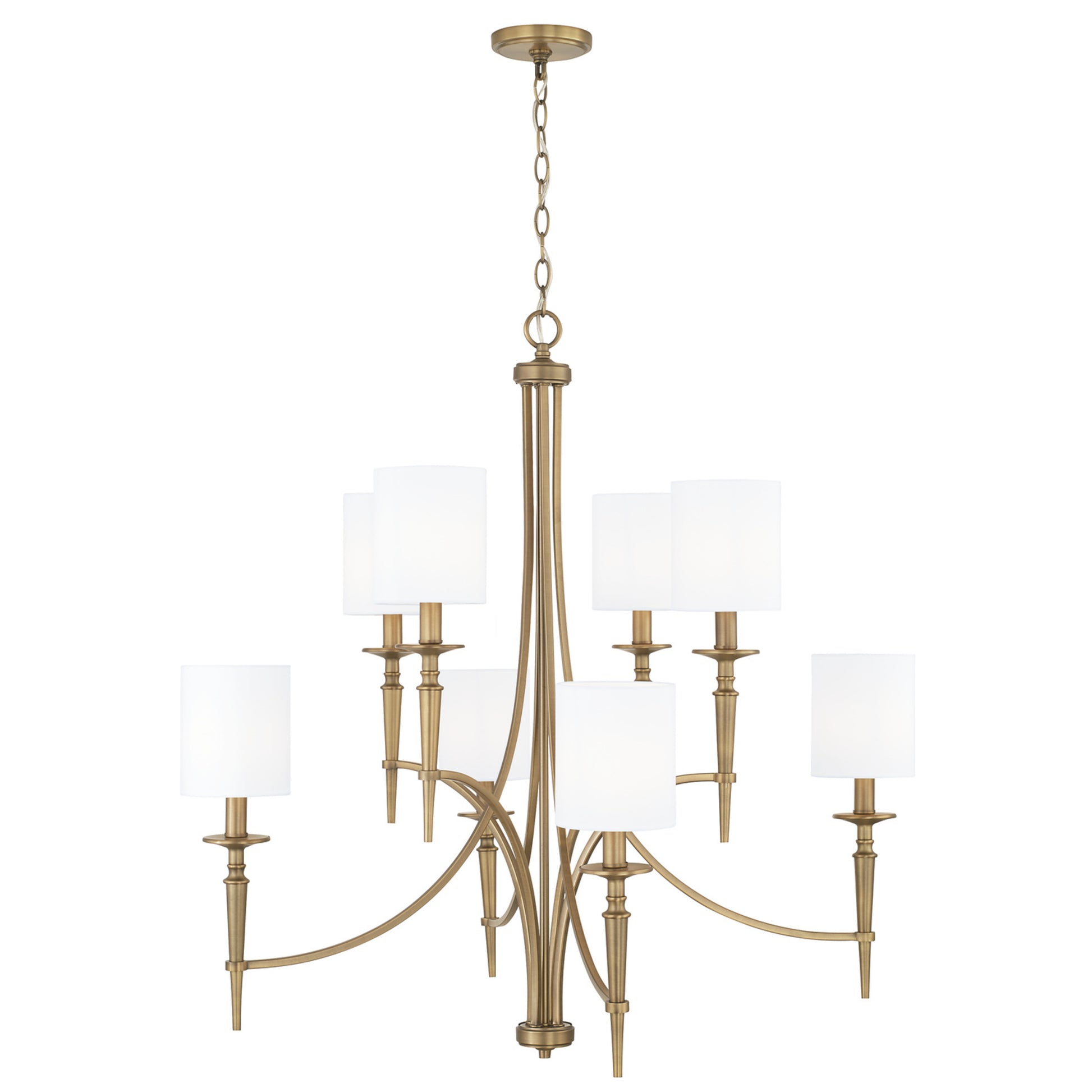 Capital Abbie 8-Light Chandelier in Aged Brass
