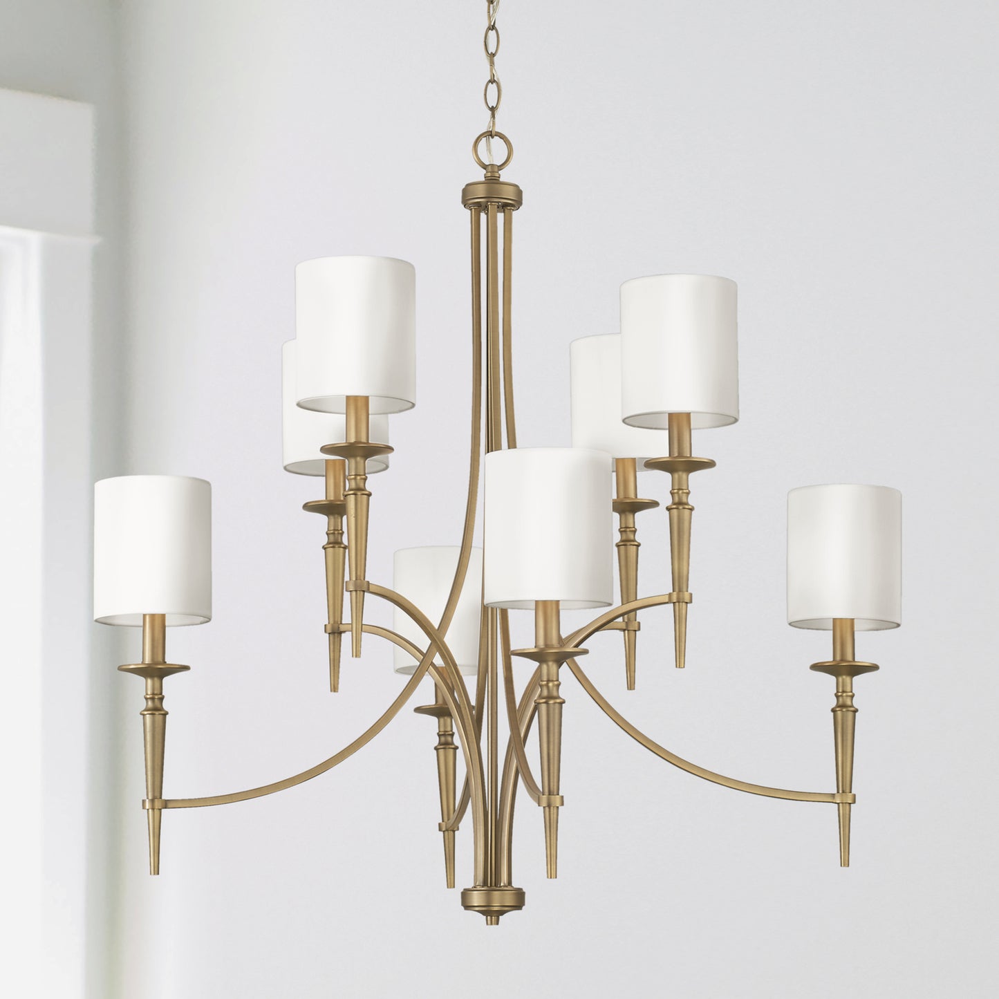 Capital Abbie 8-Light Chandelier in Aged Brass