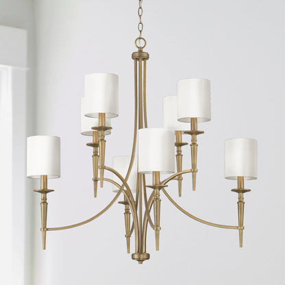 Capital Abbie 8-Light Chandelier in Aged Brass