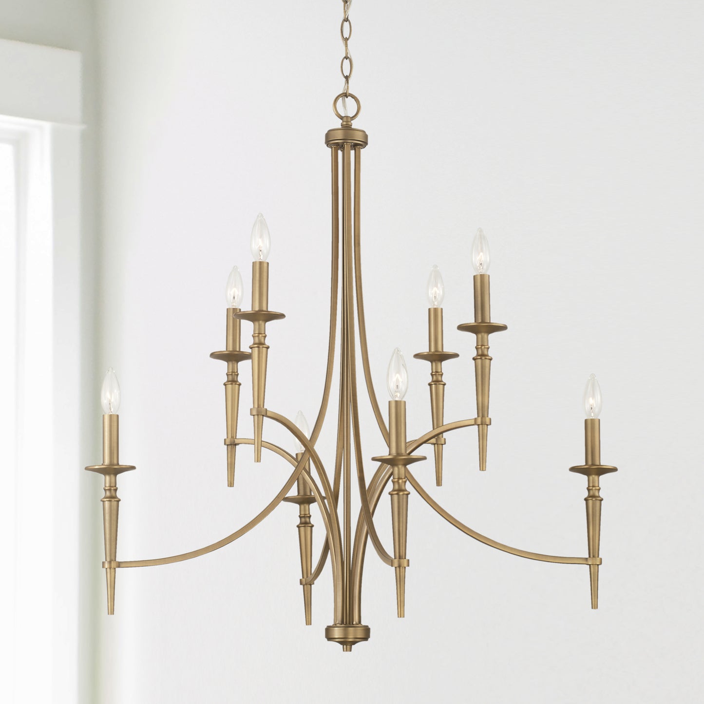Capital Abbie 8-Light Chandelier in Aged Brass