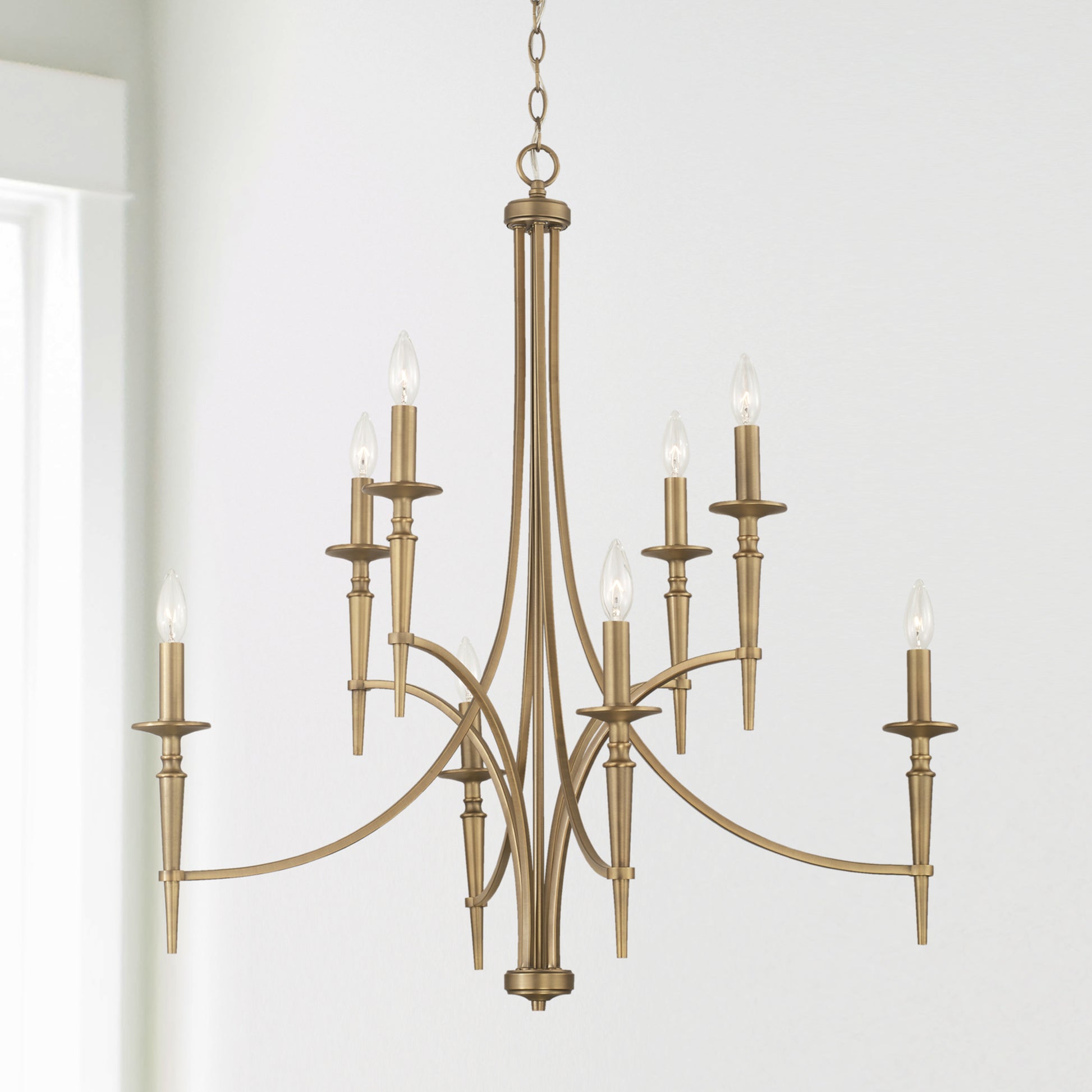 Capital Abbie 8-Light Chandelier in Aged Brass