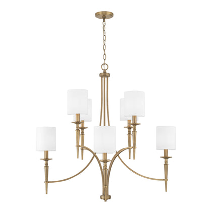 Capital Abbie 8-Light Chandelier in Aged Brass