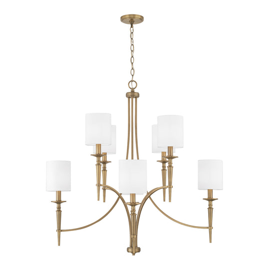 Capital Abbie 8-Light Chandelier in Aged Brass