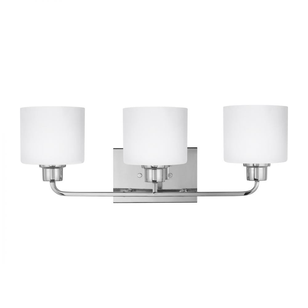 Generation Lighting Canfield Three Light Wall / Bath Chrome