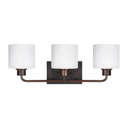 Generation Lighting Canfield Three Light Wall / Bath Bronze