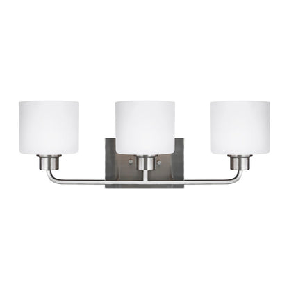 Generation Lighting Canfield Three Light Wall / Bath Brushed Nickel