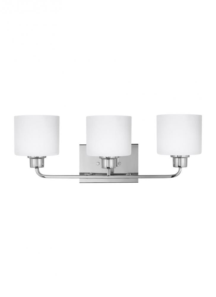 Generation Lighting Canfield Three Light Wall / Bath Chrome