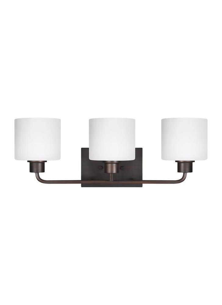 Generation Lighting Canfield Three Light Wall / Bath Bronze