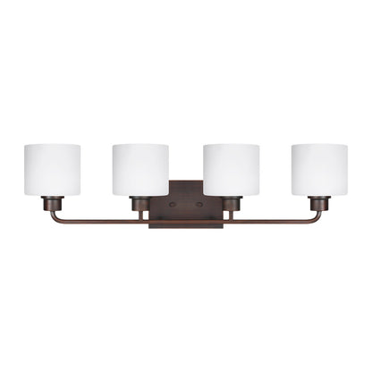 Generation Lighting Canfield Four Light Wall / Bath Bronze