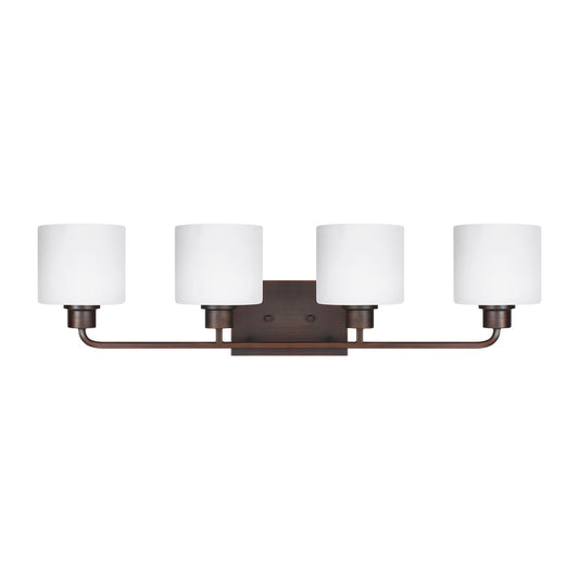 Generation Lighting Canfield Four Light Wall / Bath Bronze
