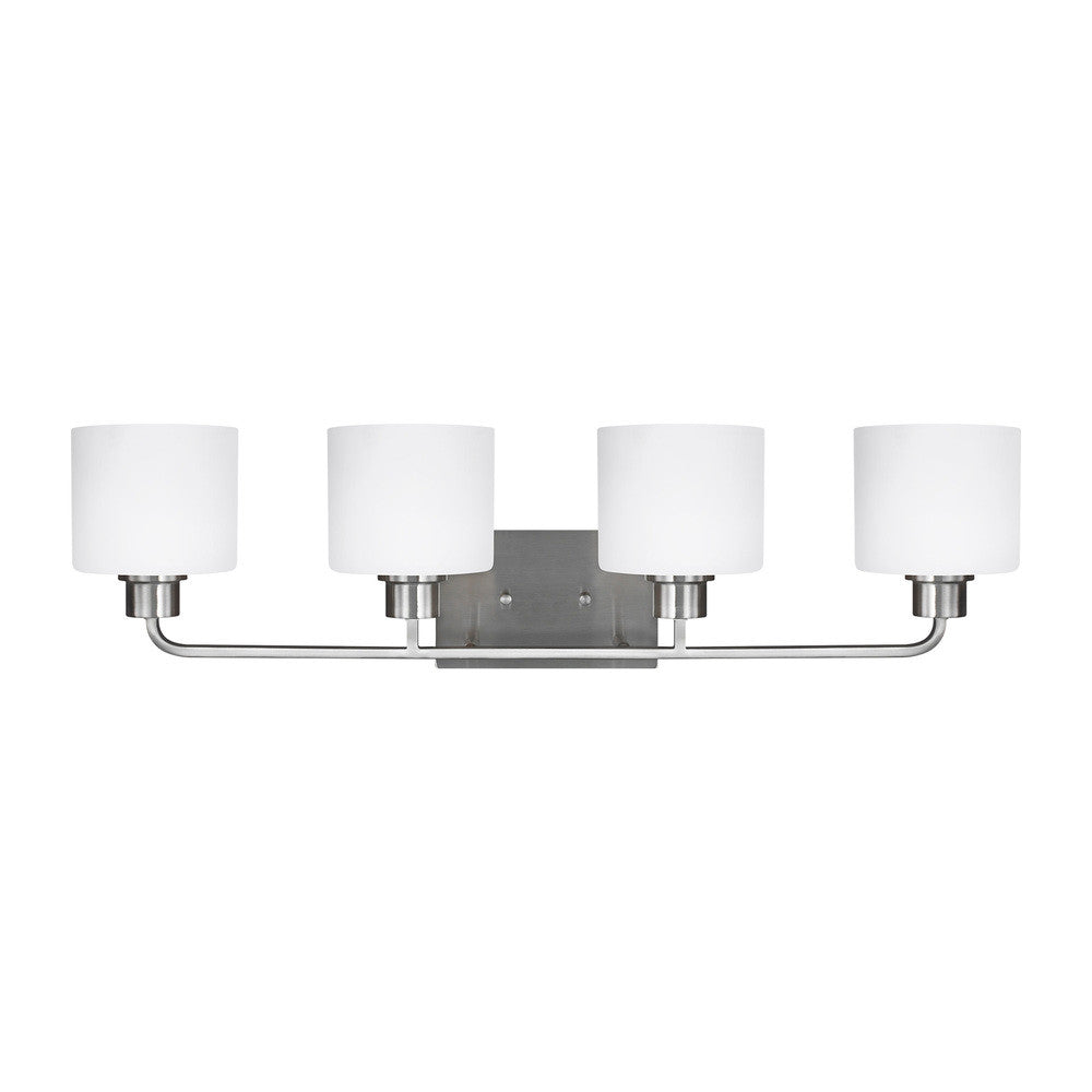 Generation Lighting Canfield Four Light Wall / Bath Brushed Nickel