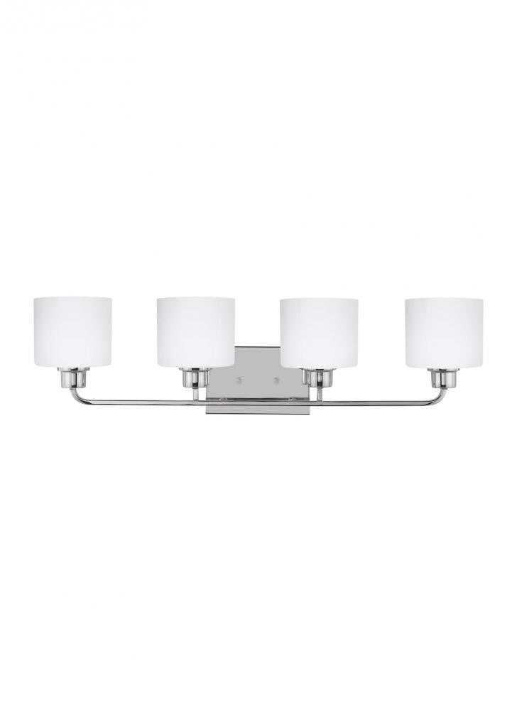 Generation Lighting Canfield Four Light Wall / Bath Chrome