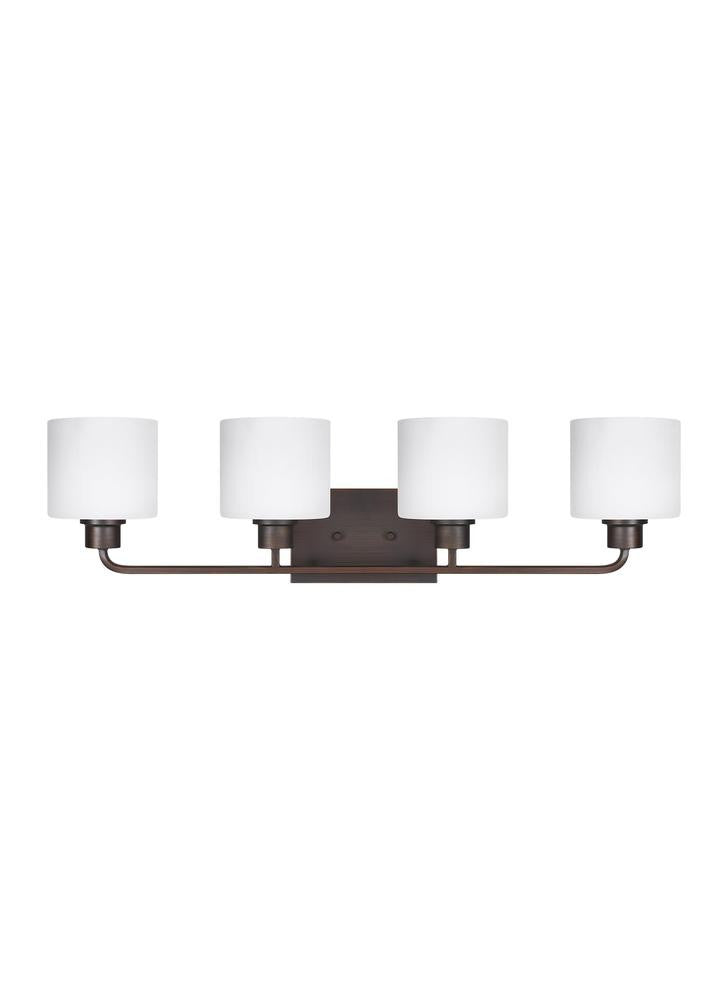 Generation Lighting Canfield Four Light Wall / Bath Bronze