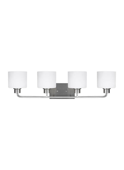 Generation Lighting Canfield Four Light Wall / Bath Brushed Nickel