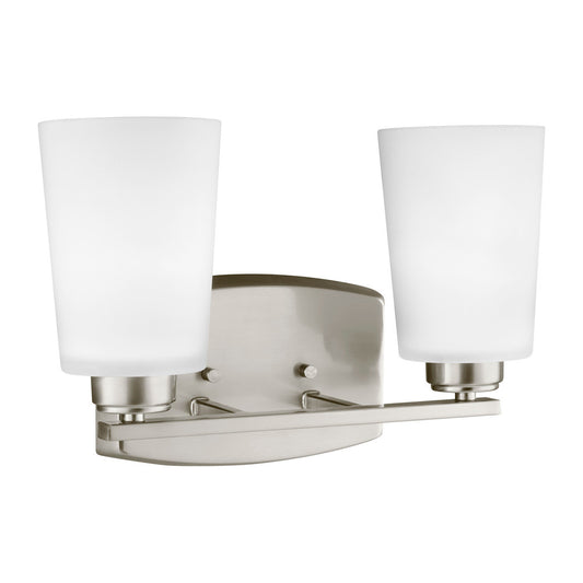 Generation Lighting Franport Two Light Wall / Bath Brushed Nickel