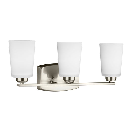 Generation Lighting Franport Three Light Wall / Bath Brushed Nickel