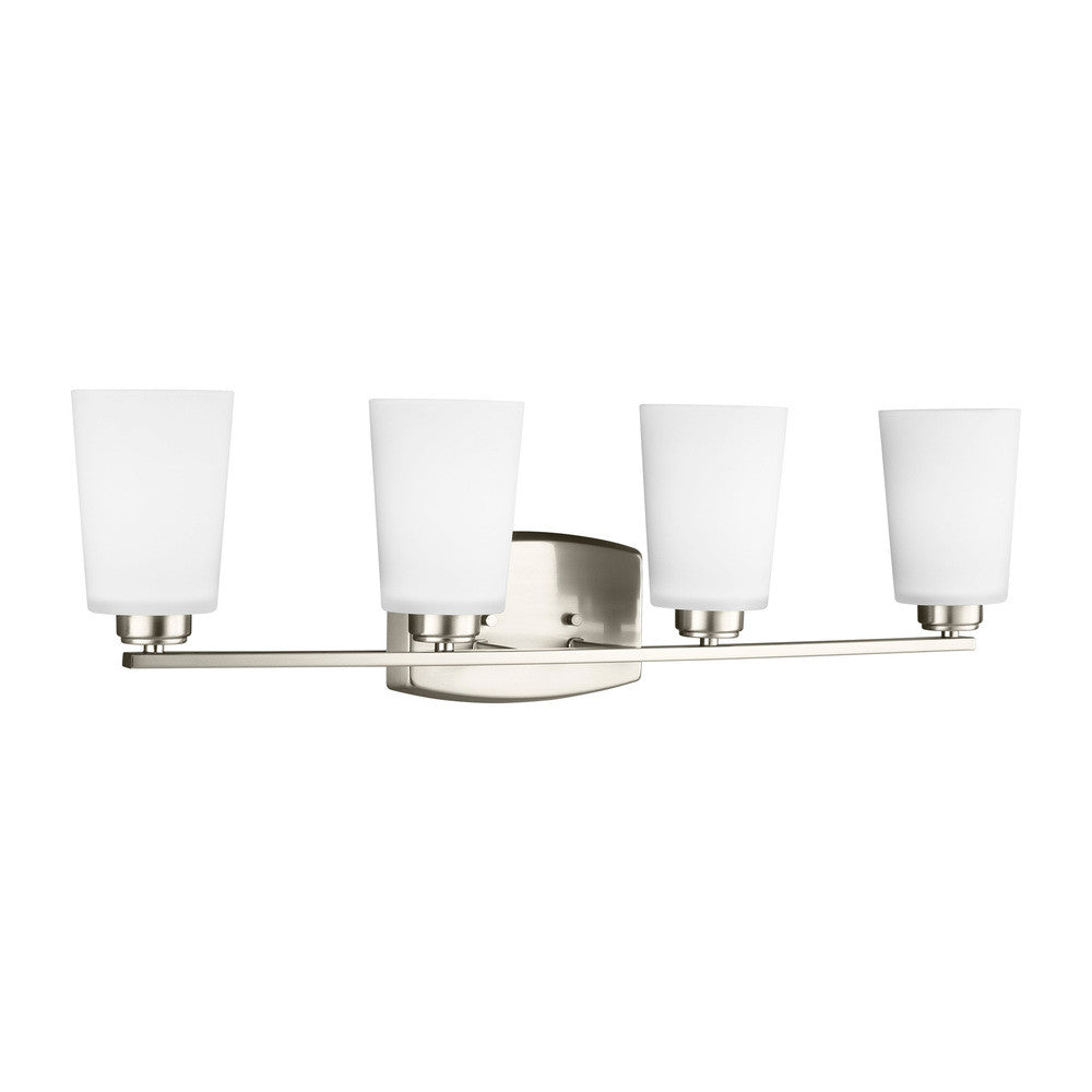 Generation Lighting Franport Four Light Wall / Bath Brushed Nickel