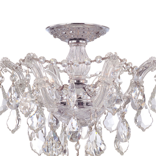 Crystorama Maria Theresa 3 Light Semi Flush Mount Polished Chrome