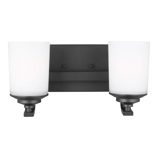 Generation Lighting Kemal Two Light Wall / Bath Midnight Black