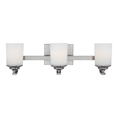 Generation Lighting Kemal Three Light Wall / Bath Brushed Nickel