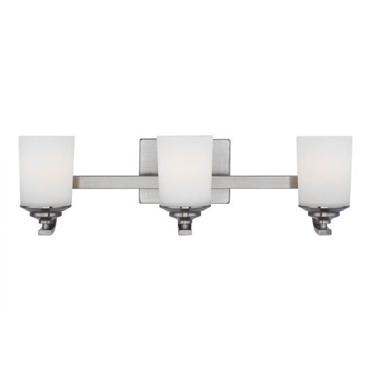 Generation Lighting Kemal Three Light Wall / Bath Brushed Nickel