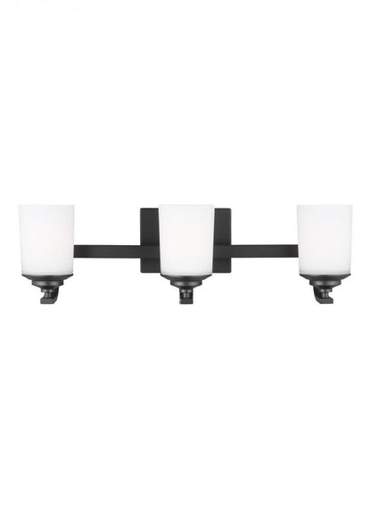Generation Lighting Kemal Three Light Wall / Bath Midnight Black