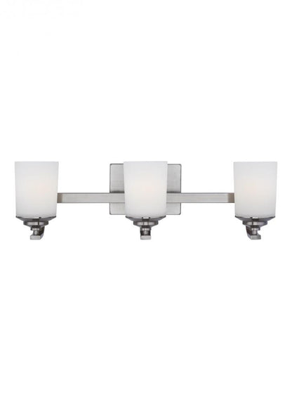 Generation Lighting Kemal Three Light Wall / Bath Brushed Nickel