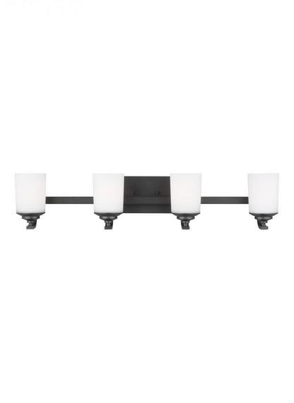 Generation Lighting Kemal Four Light Wall / Bath Midnight Black