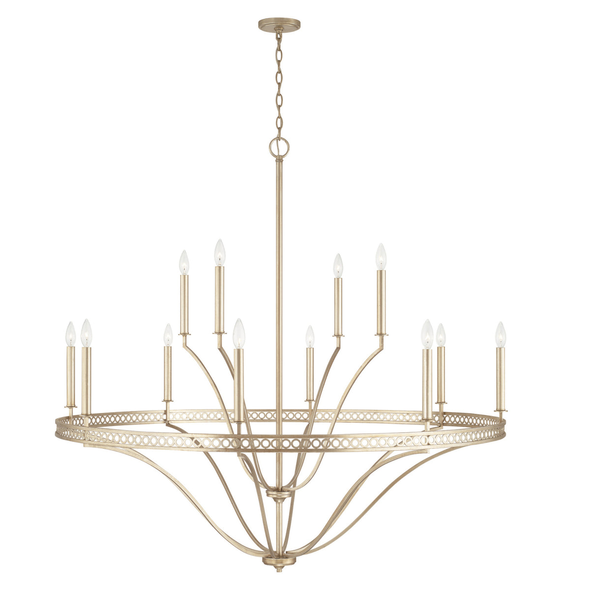 Capital Isabella 12-Light Chandelier in Winter Gold