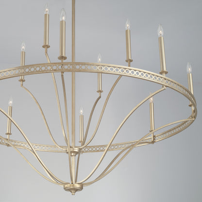 Capital Isabella 12-Light Chandelier in Winter Gold
