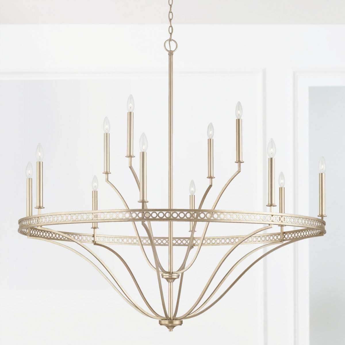 Capital Isabella 12-Light Chandelier in Winter Gold