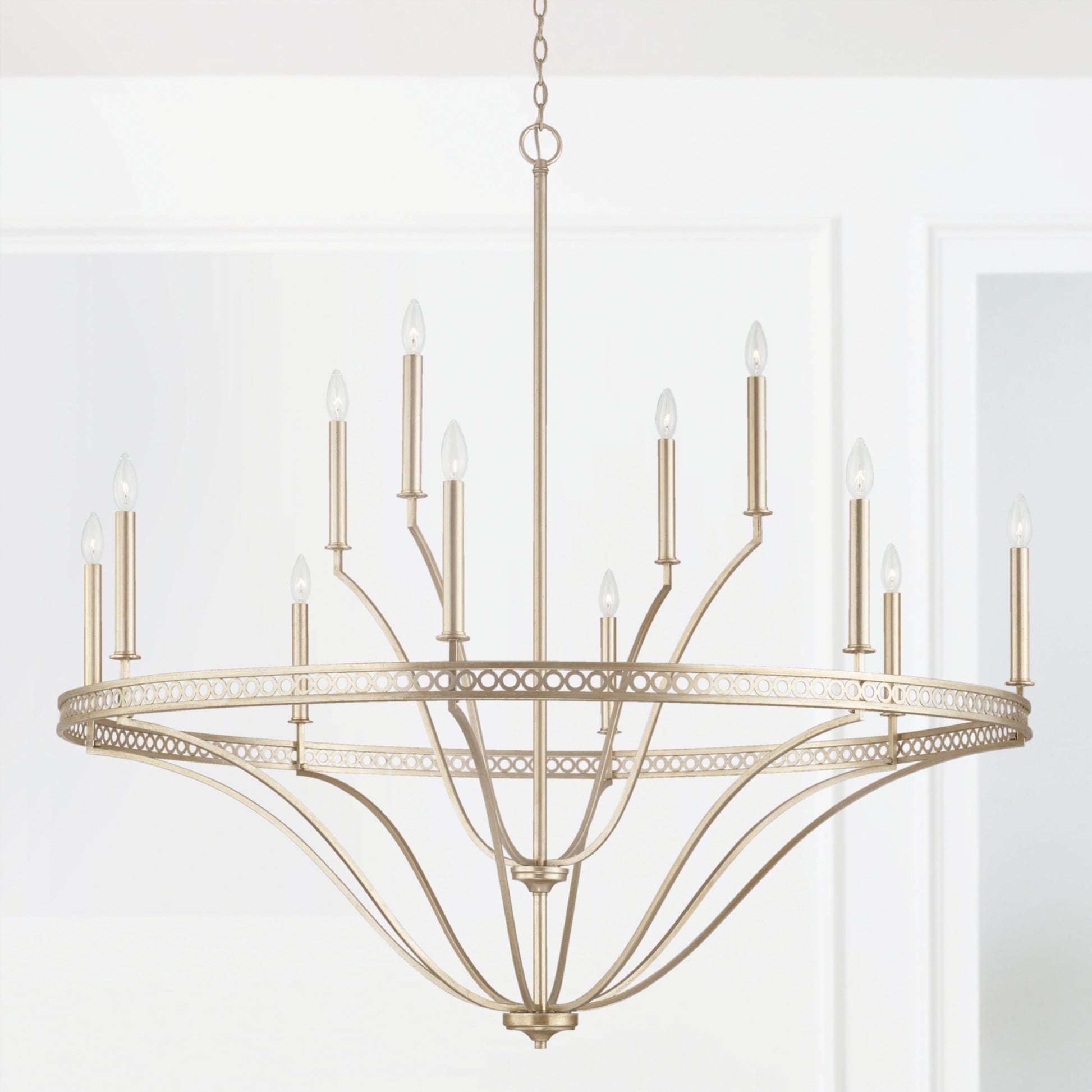 Capital Isabella 12-Light Chandelier in Winter Gold