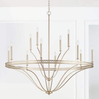 Capital Isabella 12-Light Chandelier in Winter Gold