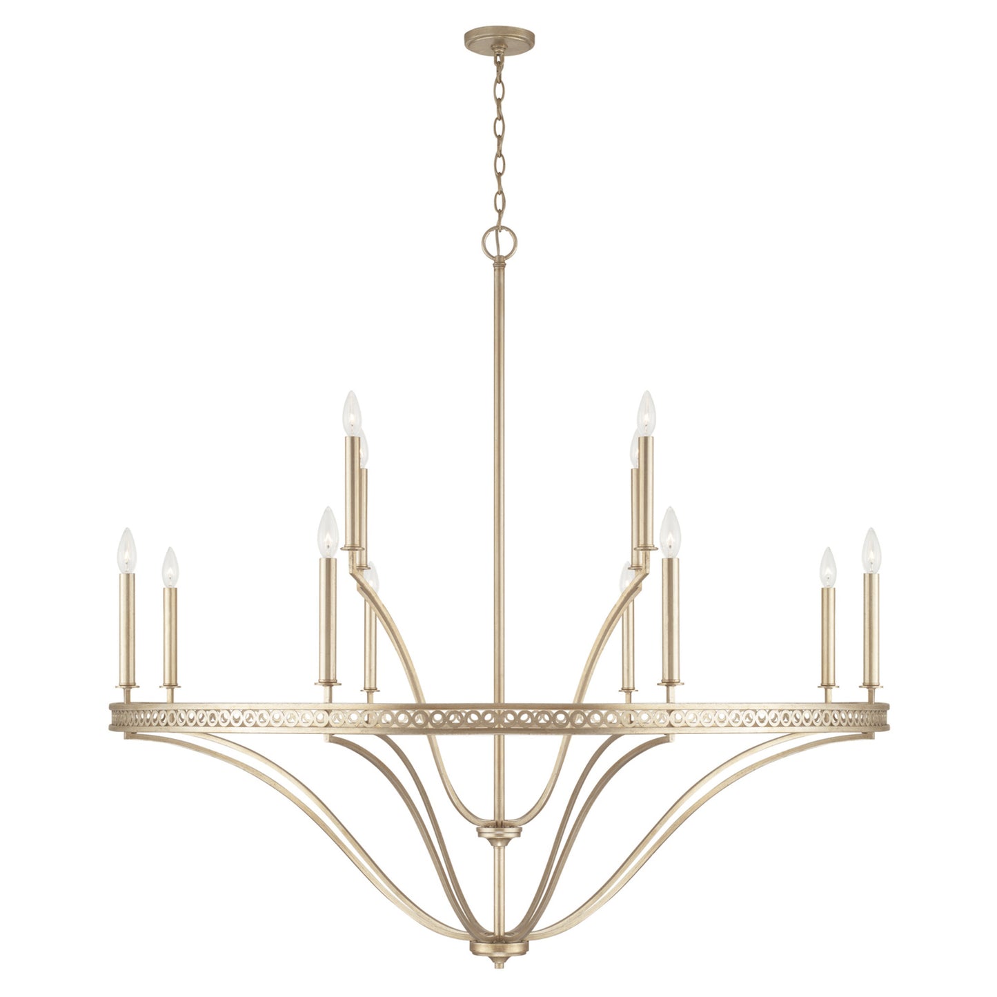 Capital Isabella 12-Light Chandelier in Winter Gold
