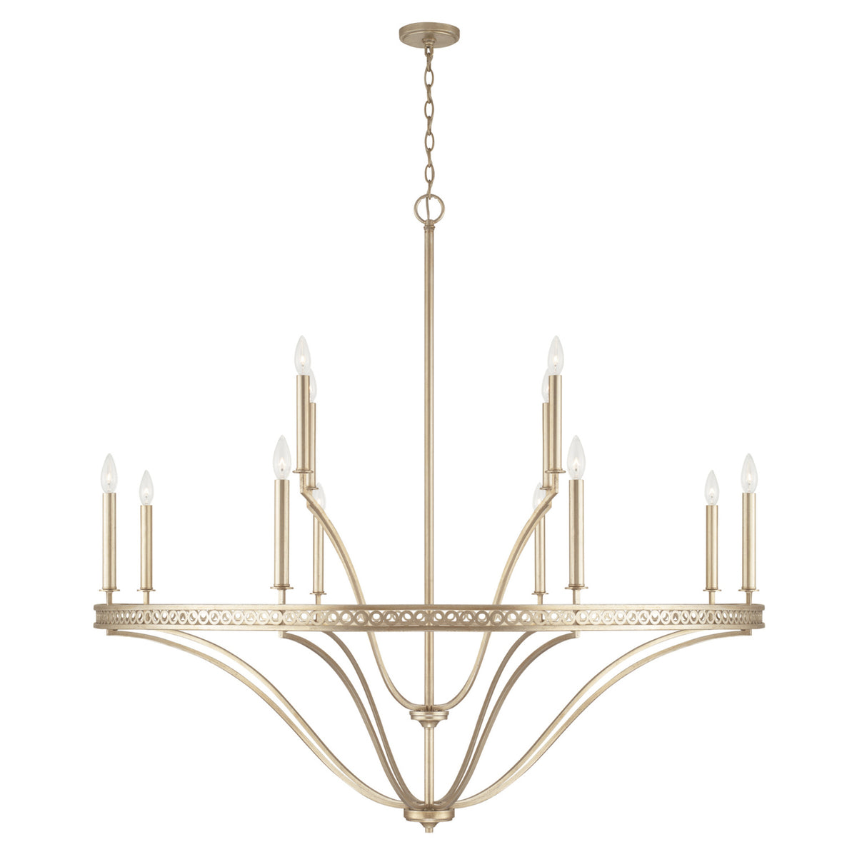 Capital Isabella 12-Light Chandelier in Winter Gold