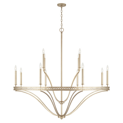 Capital Isabella 12-Light Chandelier in Winter Gold