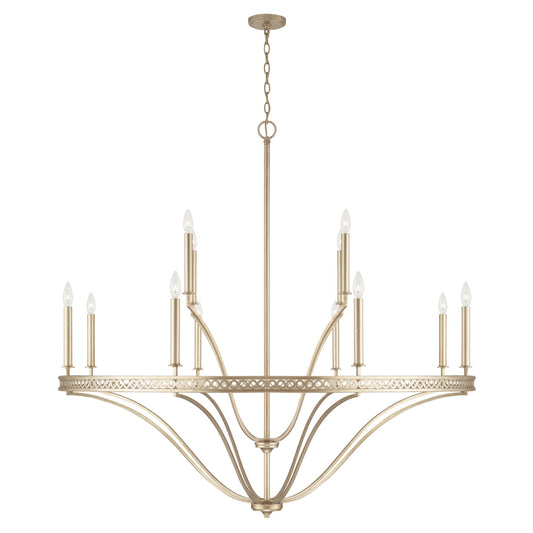 Capital Isabella 12-Light Chandelier in Winter Gold