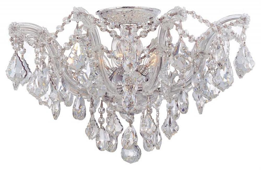 Crystorama Maria Theresa 5 Light Semi Flush Mount Polished Chrome