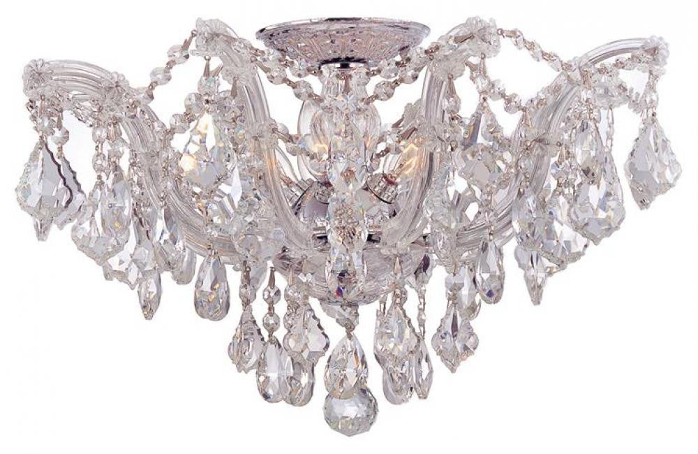 Crystorama Maria Theresa 5 Light Semi Flush Mount Polished Chrome