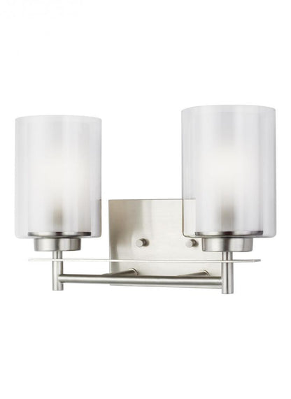 Generation Lighting Elmwood Park Two Light Bath Brushed Nickel