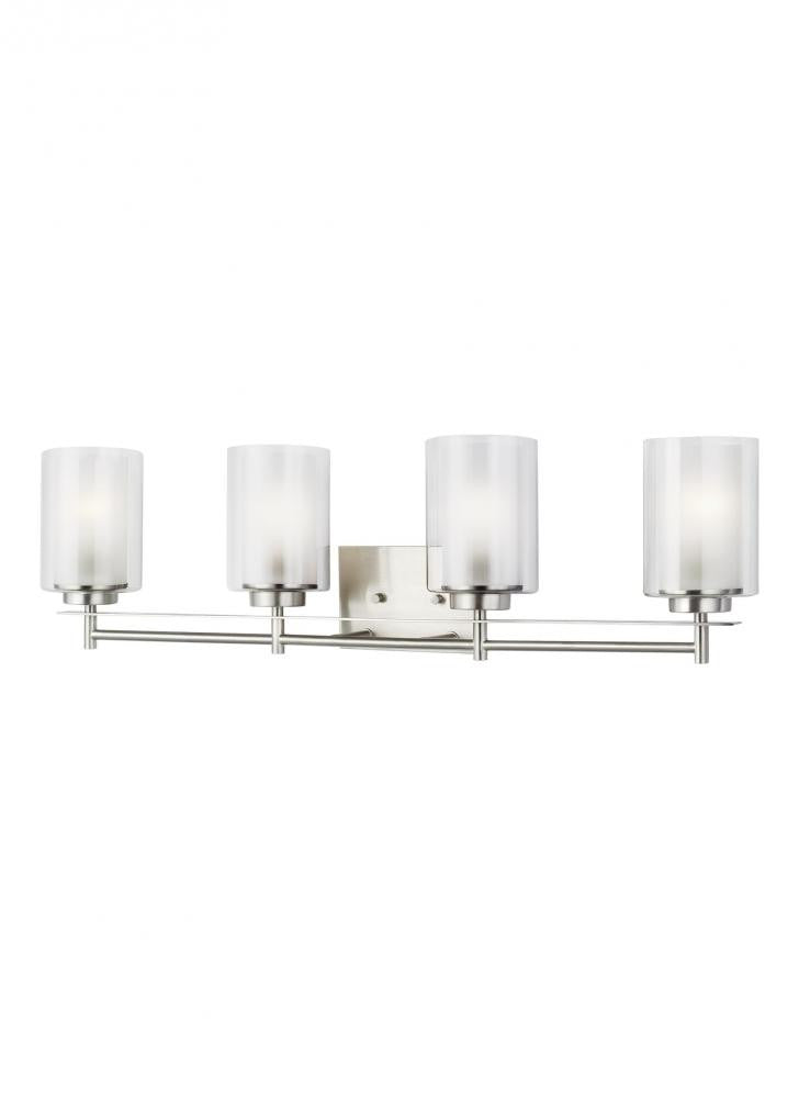 Generation Lighting Elmwood Park Four Light Bath Brushed Nickel