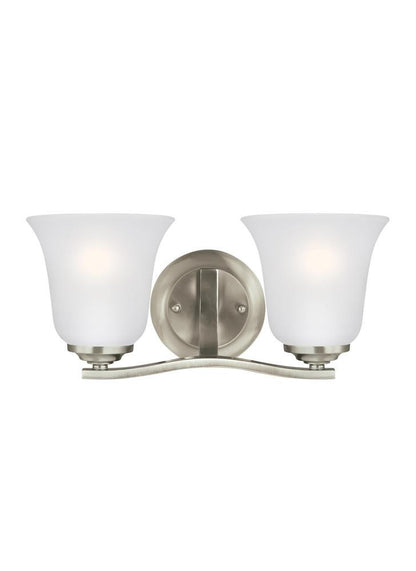 Generation Lighting Emmons Two Light Wall / Bath Brushed Nickel