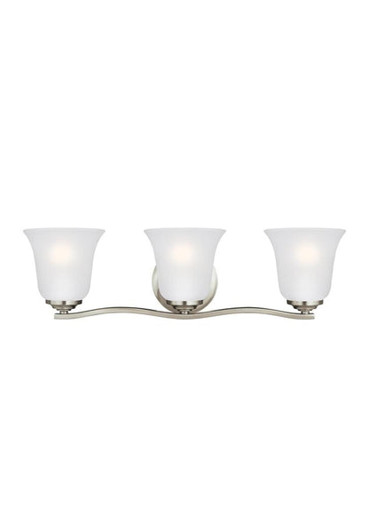 Generation Lighting Emmons Three Light Wall / Bath Brushed Nickel