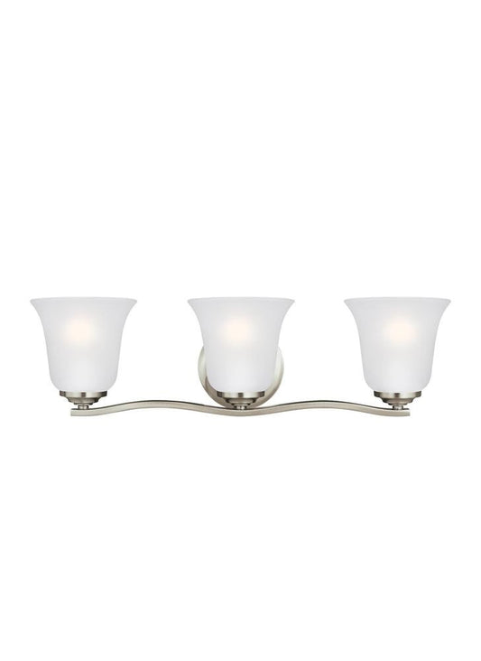 Generation Lighting Emmons Three Light Wall / Bath Brushed Nickel