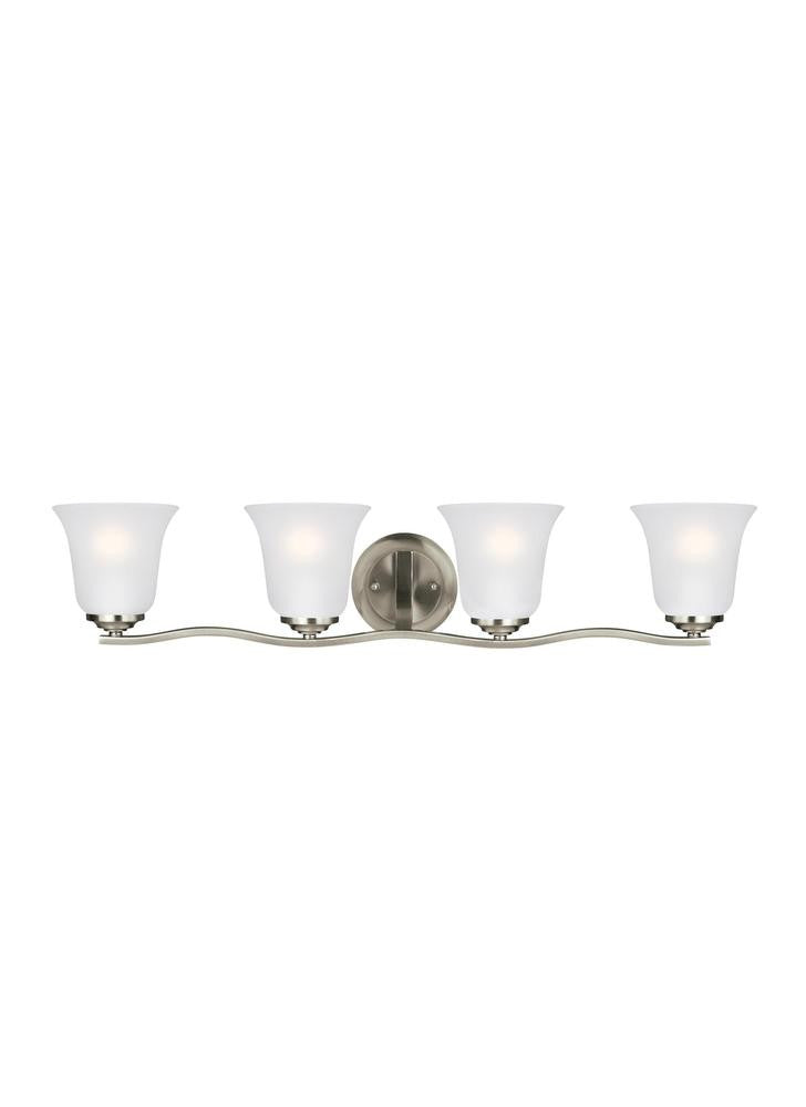 Generation Lighting Emmons Four Light Wall / Bath Brushed Nickel