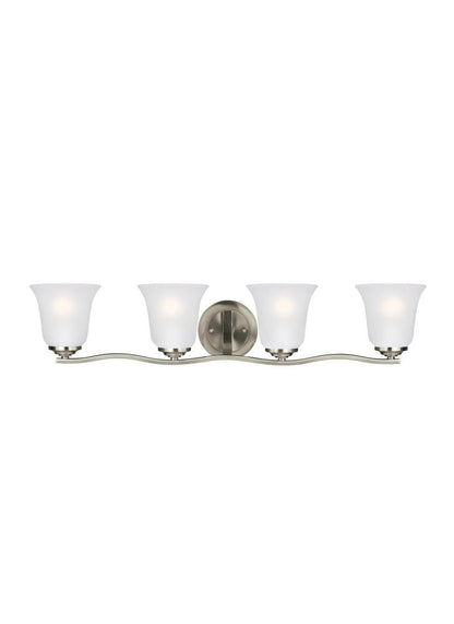Generation Lighting Emmons Four Light Wall / Bath Brushed Nickel