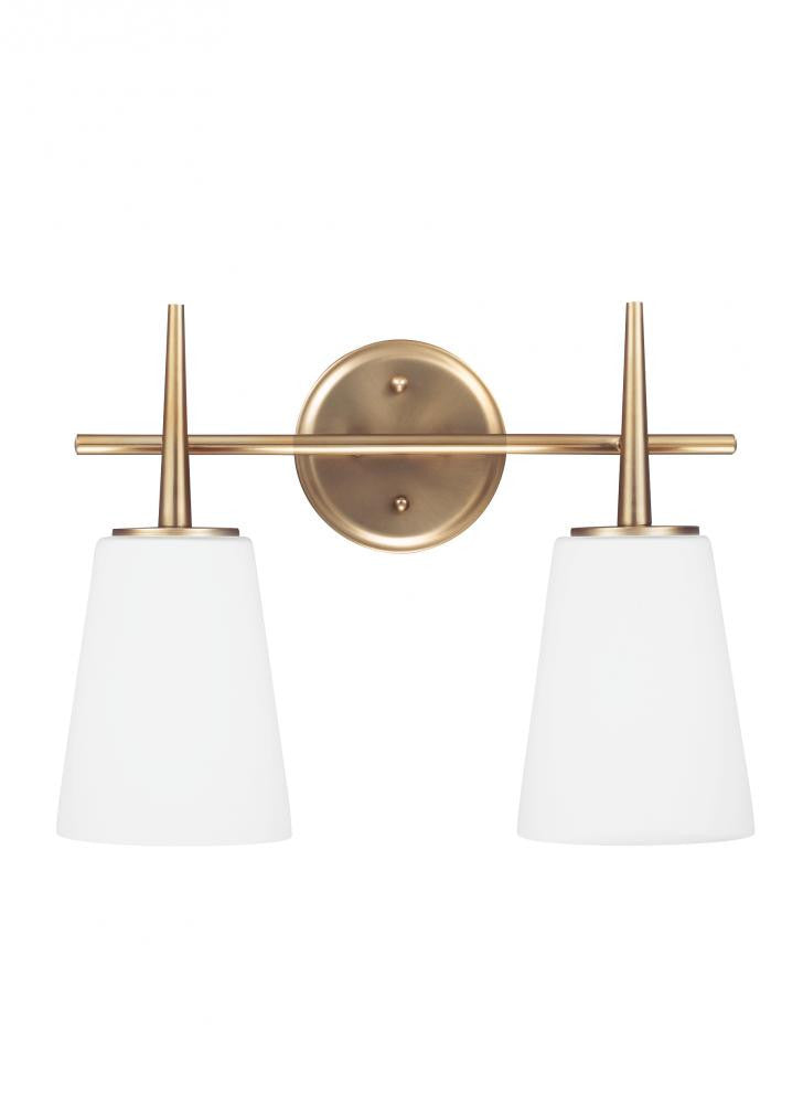 Generation Lighting Driscoll Two Light Wall / Bath Satin Brass