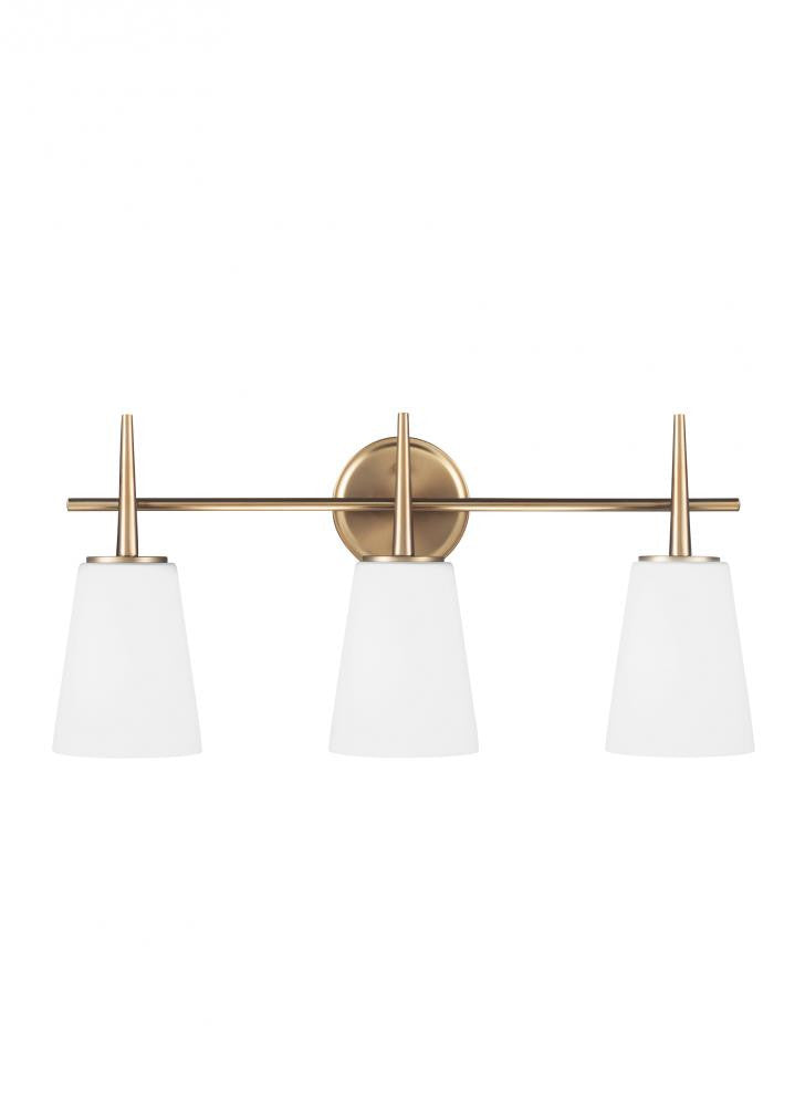 Generation Lighting Driscoll Three Light Wall / Bath Satin Bronze
