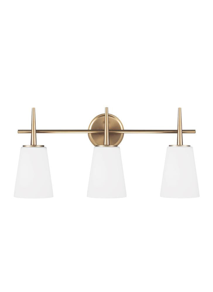 Generation Lighting Driscoll Three Light Wall / Bath Satin Brass